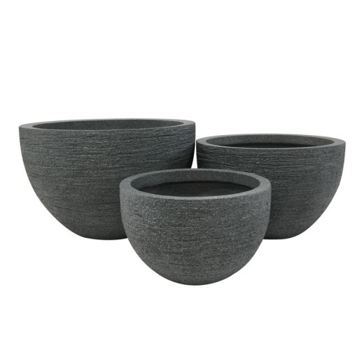 Commercial grey concrete planter bowl product